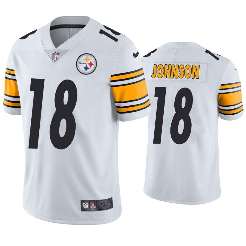 Men Pittsburgh Steelers #18 Diontae Johnson Nike White Limited NFL Jersey